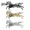 Versatile Horse Design Brooch Galloping Stainless Steel Hollow Pin Jewelry