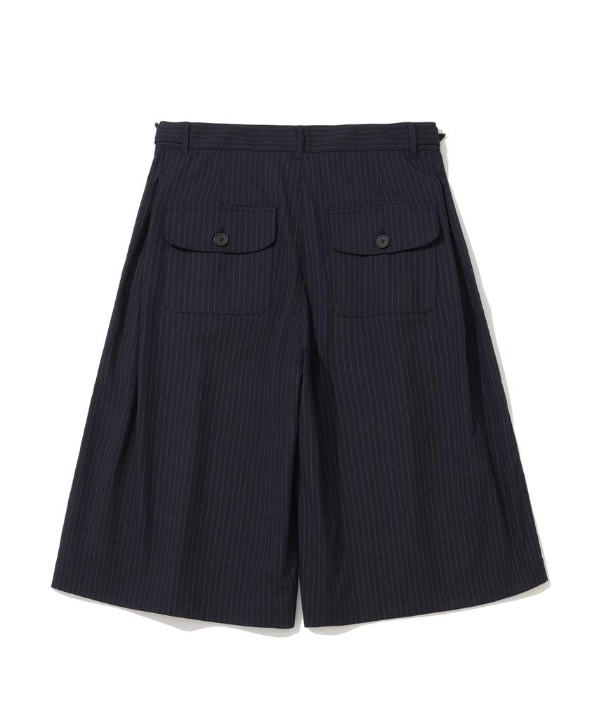 NOT4NERD Two Tuck Stripe Bermuda Shorts - Navy