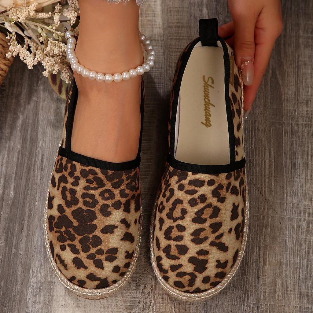 Übergröße Damen Europäische/Amerikanische Canvas Slipper mit Hanfseil, Rundzehendesign