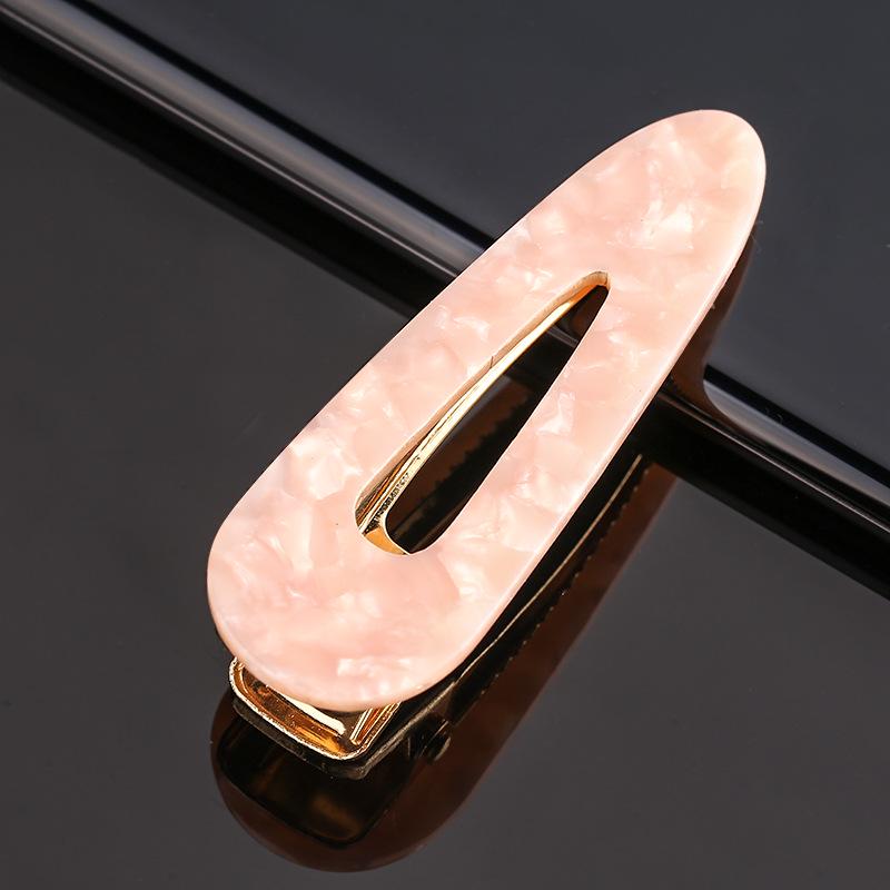 Women’s Geometric Acrylic Hairpin Set - Marble Design Hair Accessories
