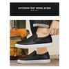 Men Plus Size Summer Breathable Casual Flat Leather Skate Sneakers