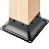 101.6x101.6mm Post Base 4Pcs, Internal 91x91mm Heavy Duty Powder-Coated Steel Post Bracket Fit for Standard Wood Post Anchor, Decking Post Base for