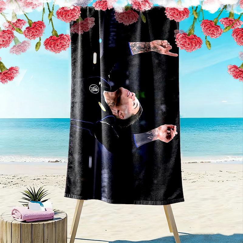 Enzo Fernandez Print Beach Towel, Large Soft Quick Dry Towel for Beach Camping Swimming