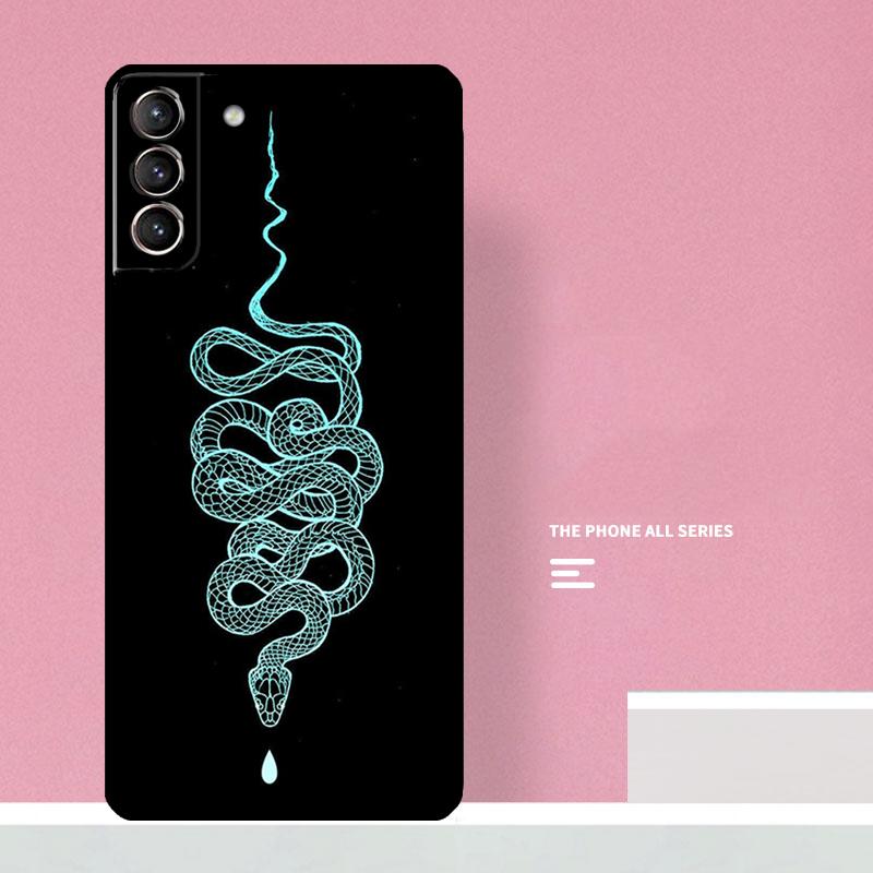 Umělecký obal na telefon s ilustrací hada Pro Samsung Galaxy S25 S26 Ultra S20 S21 S22 S23 S24 S10 Plus S25 FE Kryt Coque