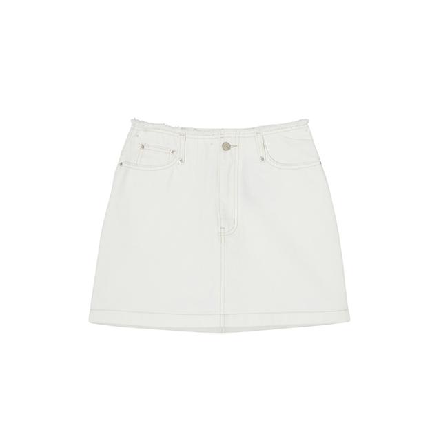 LAP Cut Detail Mini Denim Skirt Ar2Ds561