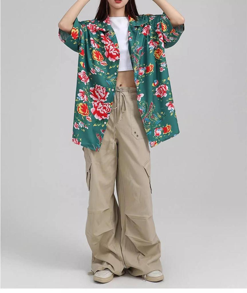 Women's Retro Floral Chinese Trend Long Sleeve Shirt - Spring/Autumn Fashion Versatile Top