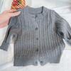 Autumn 2025 Stylish Cable Knit Sweater for Children: Solid Color Woolen Knitwear for Babies, Boys, and Girls