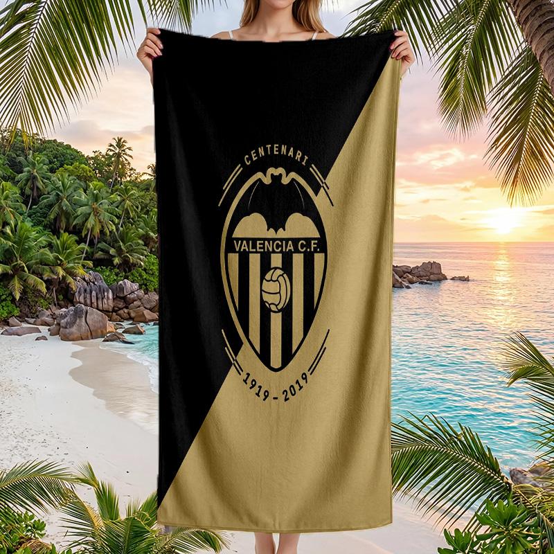 Valencia FC print Quick Dry Beach Towel Microfiber Absorbent Portable Travel Swimming Towel