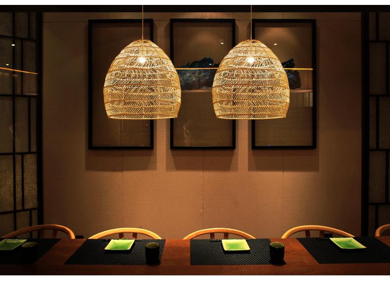 Japanese Rattan Pendant Light for Restaurant, Bar, Bedroom, Study, Tea Room, or Tatami Homestay