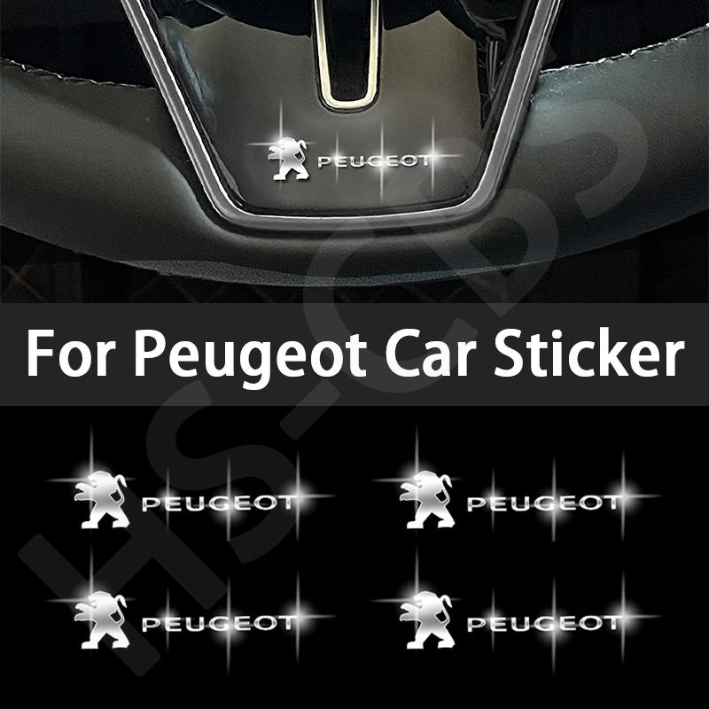3D Metal Car Interior Emblem Stickers Decoration Accessories For Peugeot 206 307 308 207 3008 208 407 508 2008 5008 Accessories