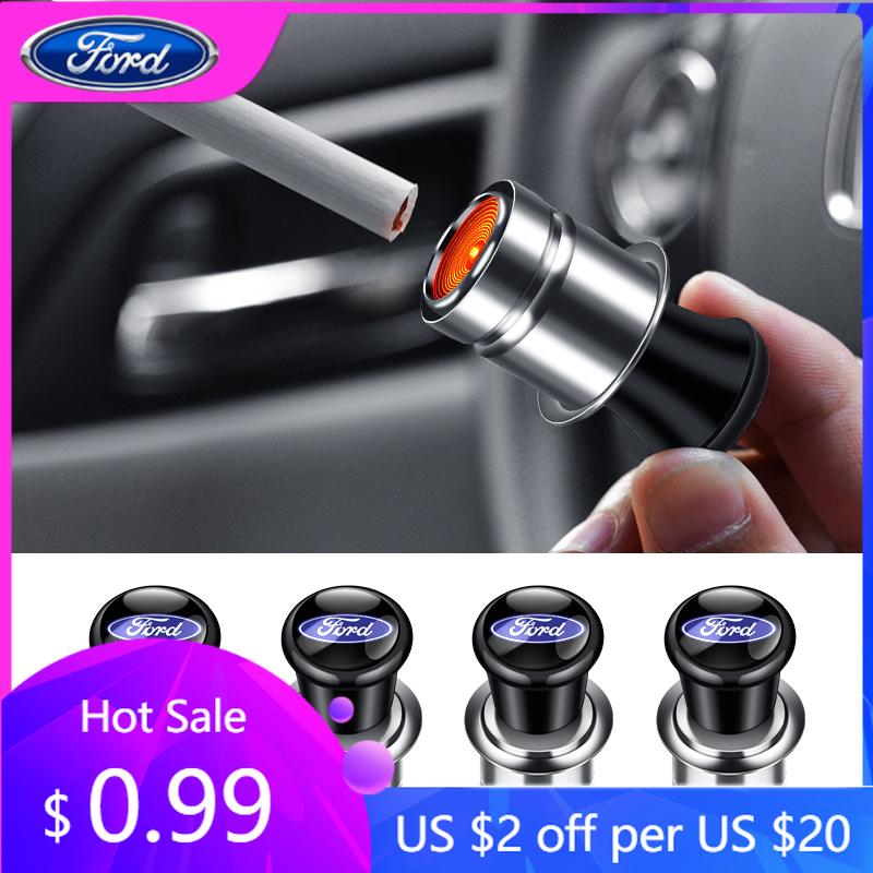 Autosticker Auto Logo Sigarettenaansteker 12V ABS Roestvrij Materiaal voor Ford Ranger S-Max Focus Galaxy Mondeo Transit Tourneo Cust