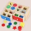 Wooden Color Shape Sorting Box Montessori Toys Color Shape Sorting Toy Preschool Early Learning Educational Toys Gifts for Kids