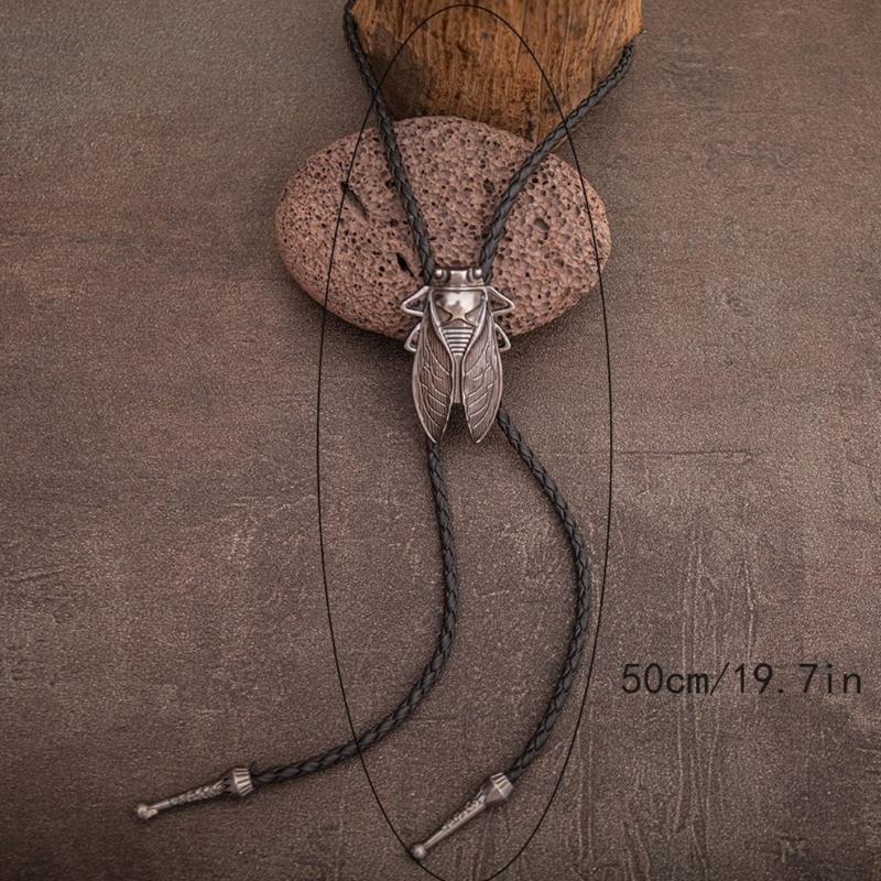6Pieces Southwestern Styles Men's Bolo Tie with Cow Skull Star Pendant for Casual or Formal Wear Leather Cord Necktie