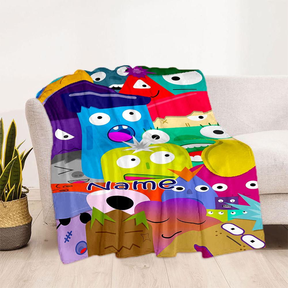 Colorful Creatures Collage Blanket Soft Warm Cozy Suitable for Office Chair Couch Picnics for All Occasions Warmthful Decor