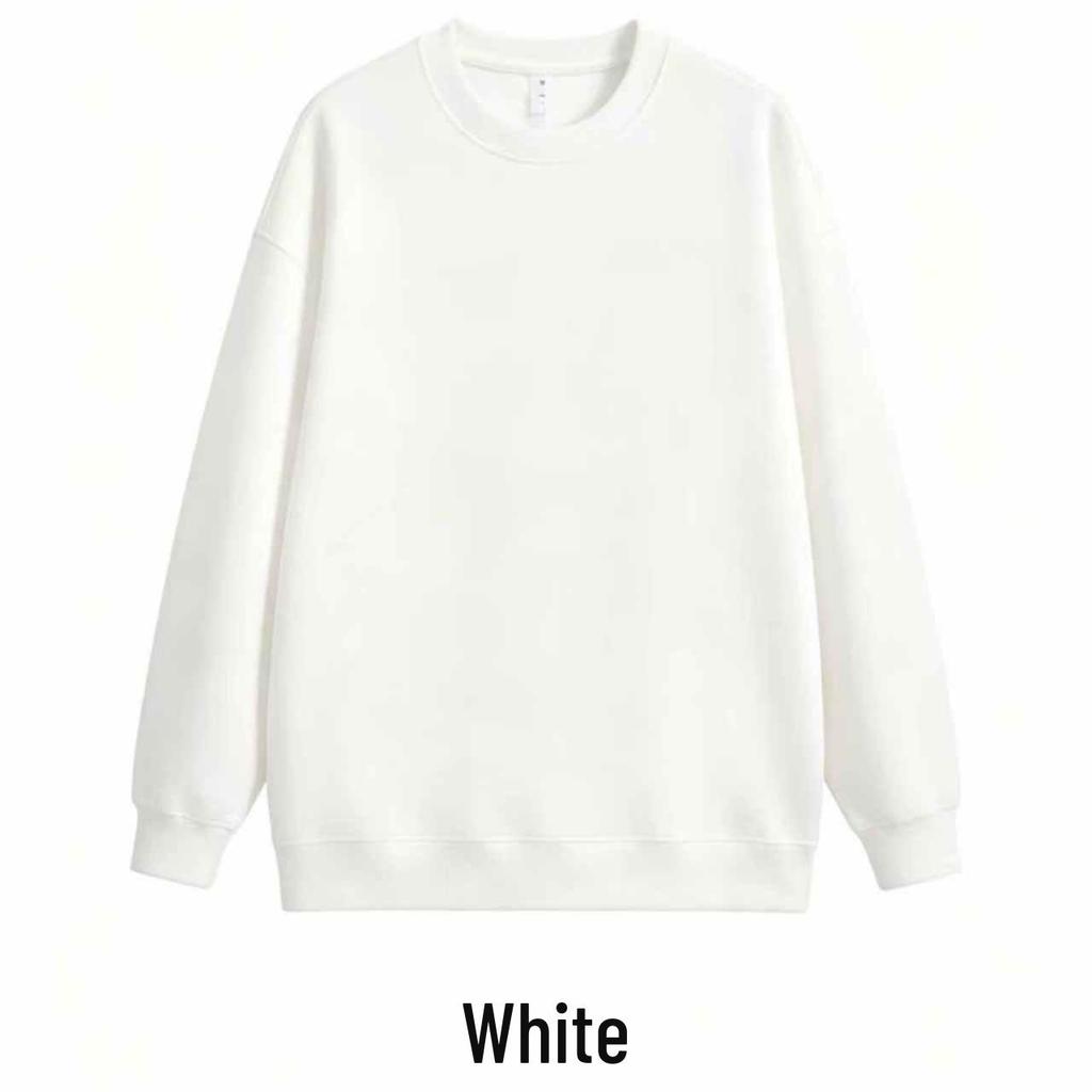 Unisex Heavyweight Cotton Crew Neck Sweatshirt - Minimalist Japanese Style