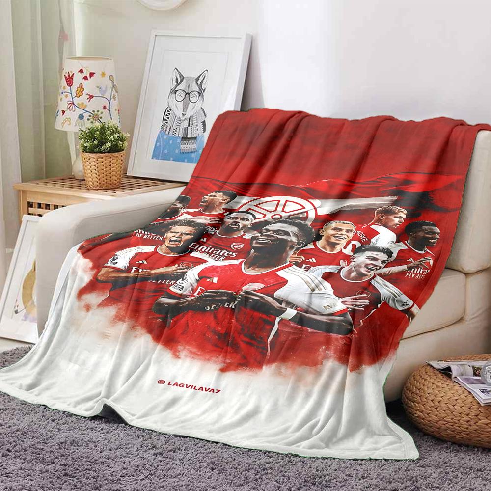 Arsenal Crest Blankets Flannel Printed Breathable Warm Throw Blanket for Home Office Bedspreads 0708a33