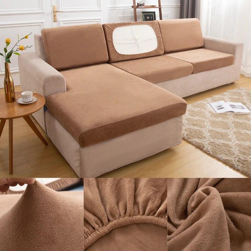 Lavabilă, detașabilă, husă de pernă de șezut pentru canapea de pluș Huse de protecție elastică pentru animale de companie Husă de pernă pentru canapea pentru mobilier