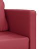 Floor Sofa with Sleeping Function Burgundy 112x174x55 Cm Faux Leather