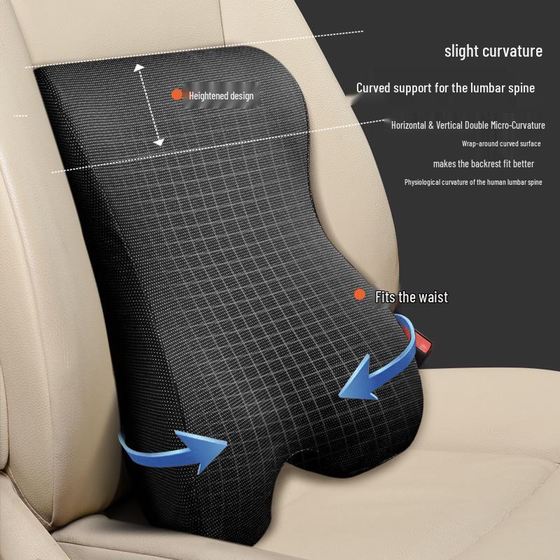 Scaun Auto All-Season și Perna de Suport Lombar cu Spumă cu Memorie pentru Ameliorarea Presiunii pe Coccis