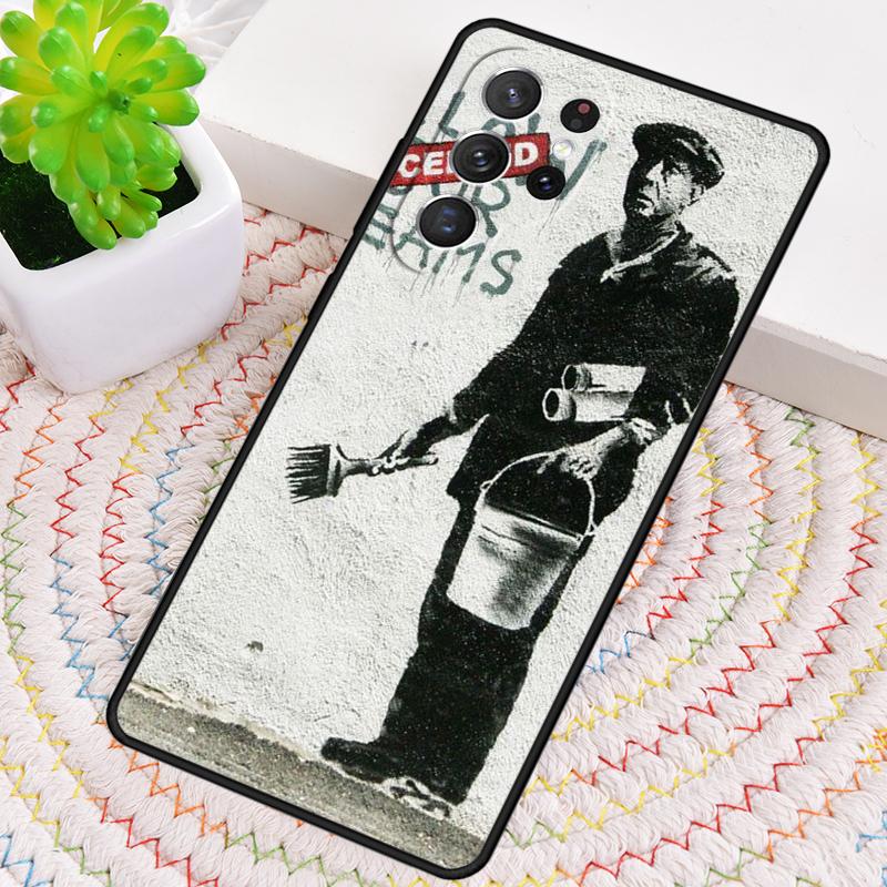 Banksy Graffiti Art Phone Case for Samsung Galaxy note 10 pro S26 Ultra S23 S24 FE S25 S21 S22 PLUS shockproof Cove