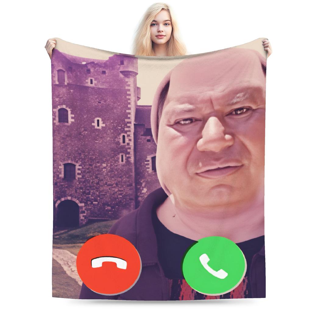 John Pork Is Calling Flannel Blanket Winter  Warm Soft Bedding Throws for Kids Couch Chair Comfortable Bedspread Sofa Bed Cover