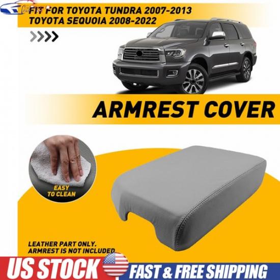 Center Console Lid Armrest Cover Fit Toyota Tundra 2007-2013 Sequoia 2008-