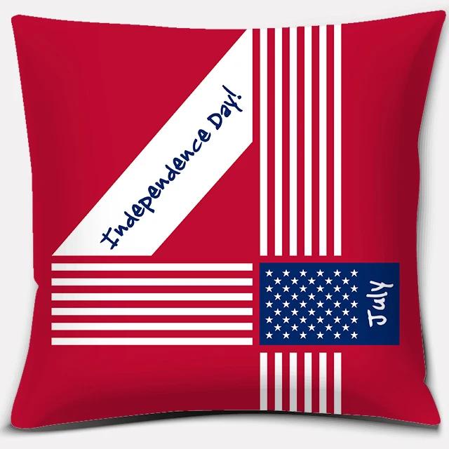 American Independence Day Series Love Usa Printed Square Home Decoration Pillowcase Cojines Decorativos Para Sof Akcesoria Kuch