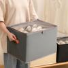 1Pc Foldable Oxford Fabric Shoe Organizer With Lid Dustproof Storage Box For Shoes Clothes Accessories Home Organization