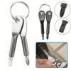 1 Keychain Screwdrivers in Black/silver, Portable Keychain Repair Tool, Suitable for Outdoor Camping Accessories