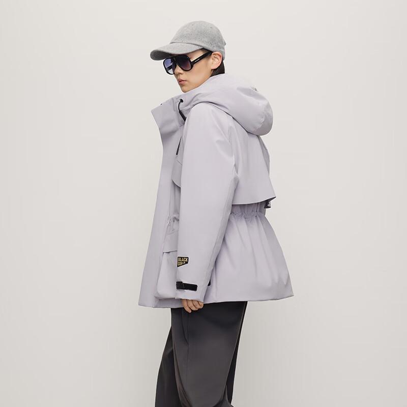 GaoFan Wind Shell Black Gold Goose Down Jacket (Yang Mi Style)