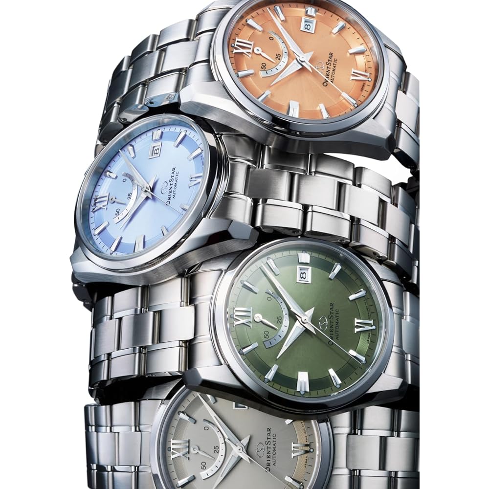 Pánské automatické hodinky Orient Star RK-AU0108G s moderním datem, mechanickým strojkem, vyrobené v Japonsku, 2letá záruka výrobce, měděné