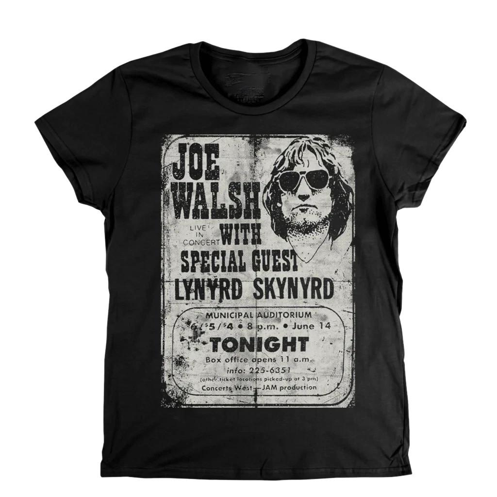 Vintage Joe Walsh Music Concert Tour Cotton Black All Size Unisex Shirt M