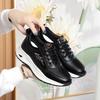 White Breathable Women's Sports Shoes Outdoor Walking Flats  Spring Anti-slip Soft Leather Soft Bottom Casual Sneaker