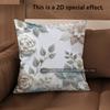 2D Floral Embroidered Pattern Decorative Cushion Covers Pattern Cushion Cover Suitable For Sofa Bedroom Car Pillow Cover