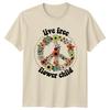 Live Free Flower Child Peace Sign Floral Nature T-Shirt
