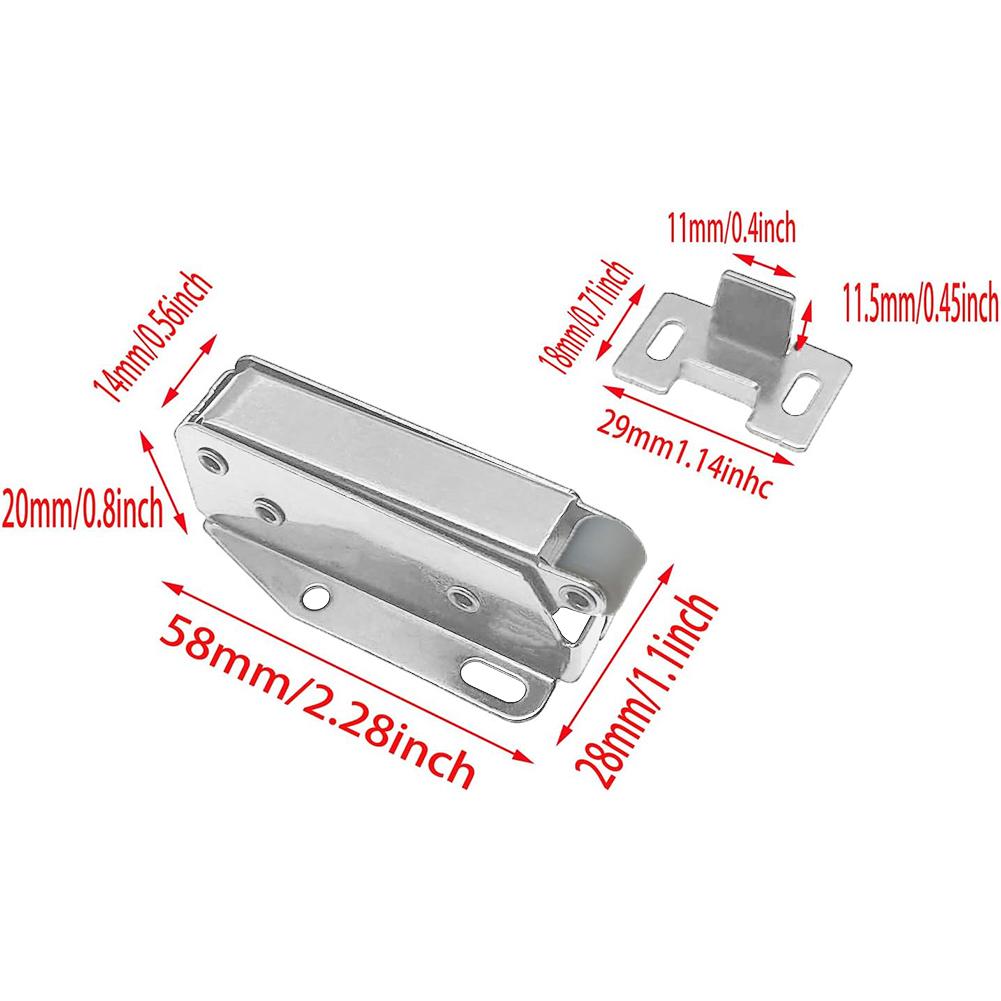 For Cabinet Door For Drawers Spring Push Lock Cabinet Door Bouncer 58 X 27 X 20mm 2.28 X 1.06 X 0.78inch Easy To Use
