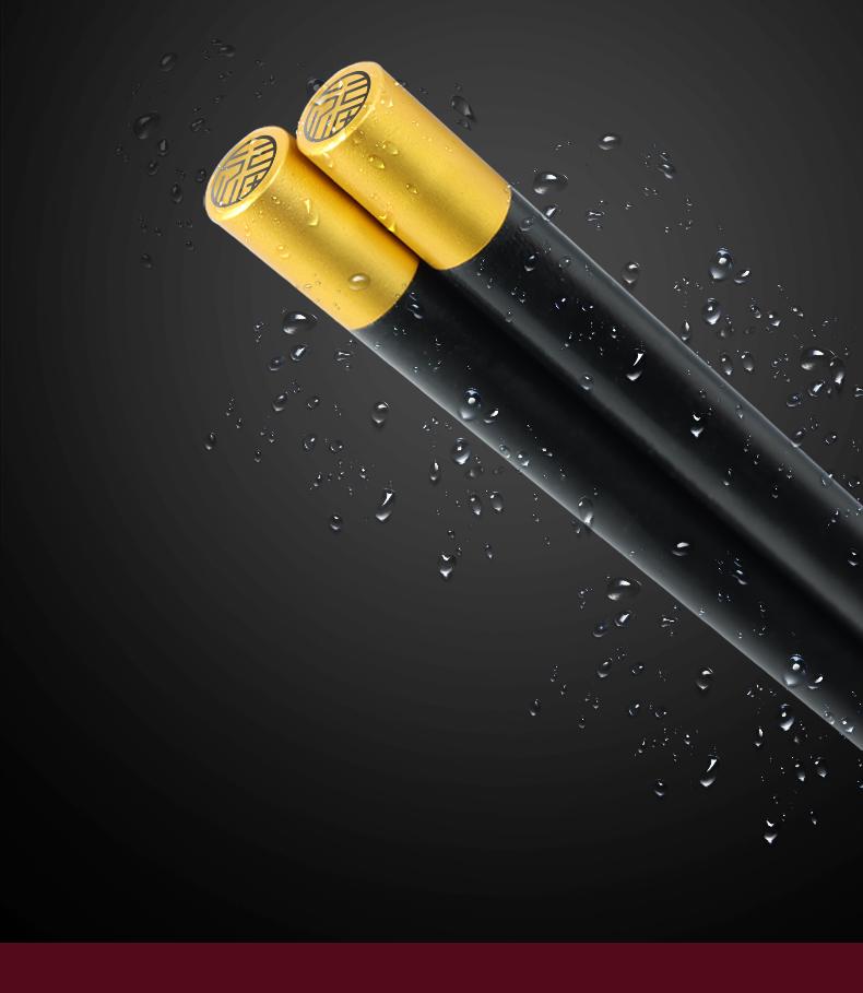 Dunhuang Co branded Huangfu 8 Double Set Alloy Chopsticks Gift Box with Gift Bag