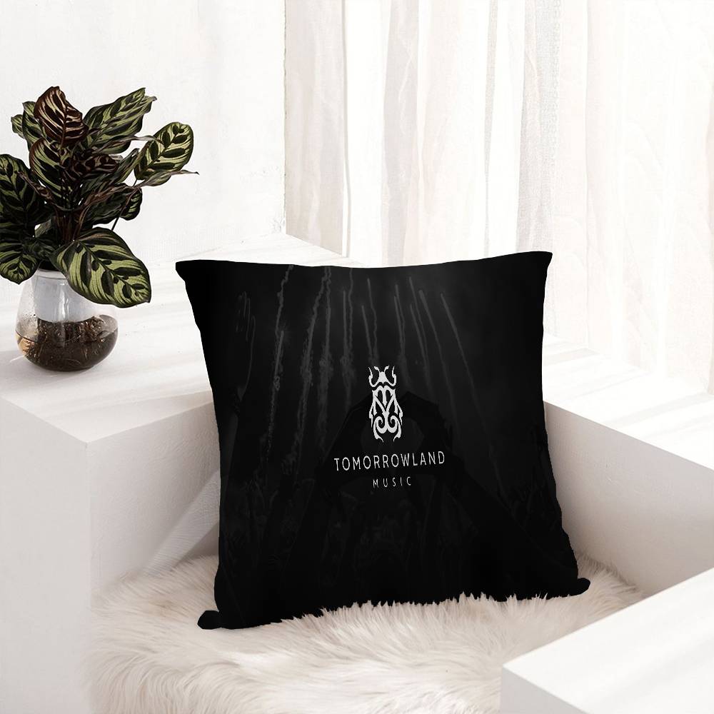 T-Tomorrowland Music Logo Personalized picture text home decorative pillows Household Gifts 45x45cm