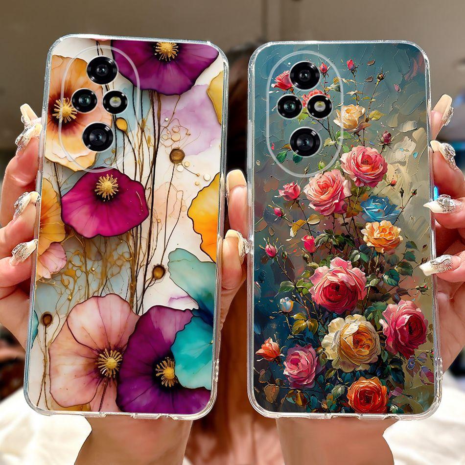 For Honor 200 Pro Honor200 Elegant Floral Butterfly Phone Case For Honor 200 200Pro Soft Silicone TPU Cases