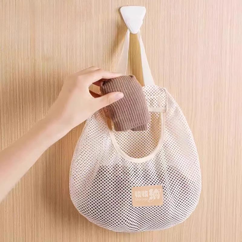 

Сумки для зберігання шкарпетокВелика сумка Підвісні сумки Дім Гуртожиток Підвісні сітчасті сумки для зберігання нижньої білизни Зберігання одягу [1 piece set ] No hooks