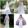 Velo da sposa in tulle con paillettes glitterate, lungo fino al pavimento, per festa di addio al nubilato, velo da sposa, foulard per la testa