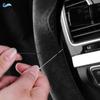 Universal 38cm Hand-stitched Black Suede Leather Car Interior Braid Steering Wheel Cover with Needles and Threads Kits