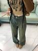 Women's Plus Size High Waist Retro Washed Wide Leg Jeans