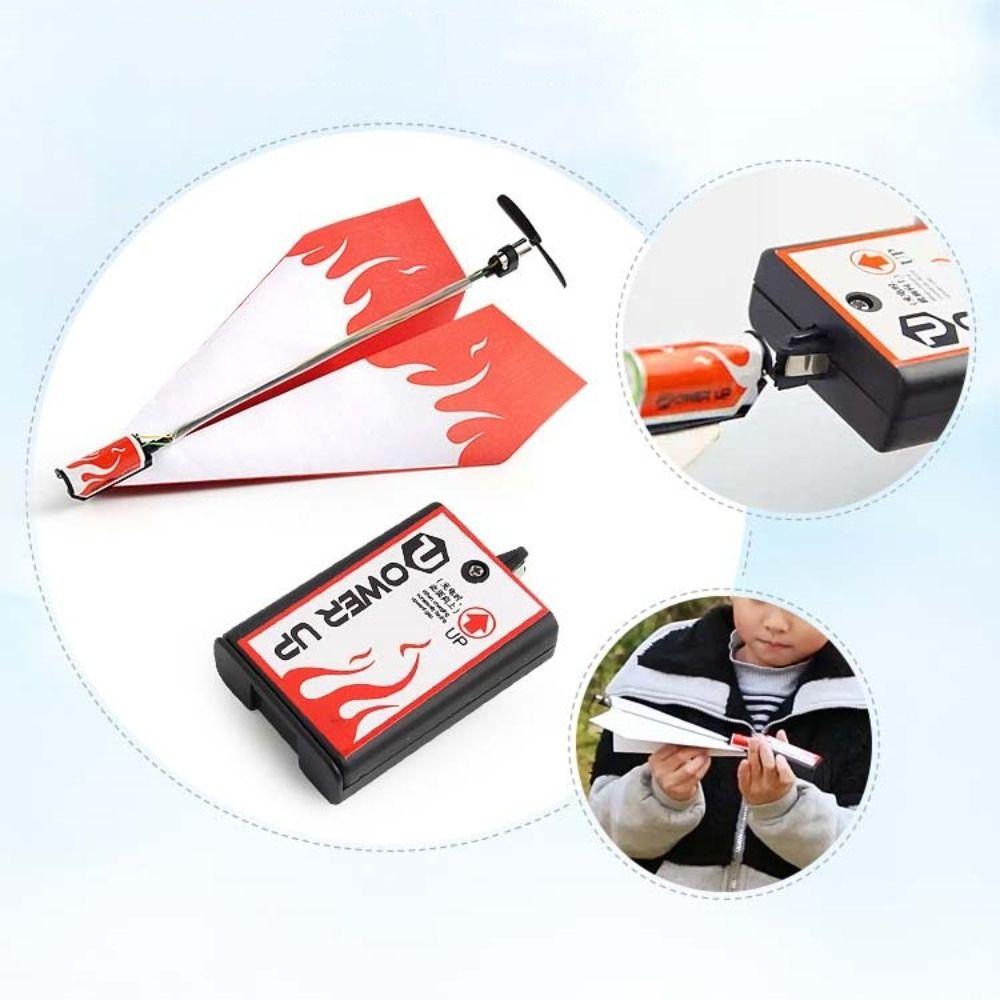 Motor Power Folding Paper Plane Flying Toys Paper Airplane Toy  Children Gift