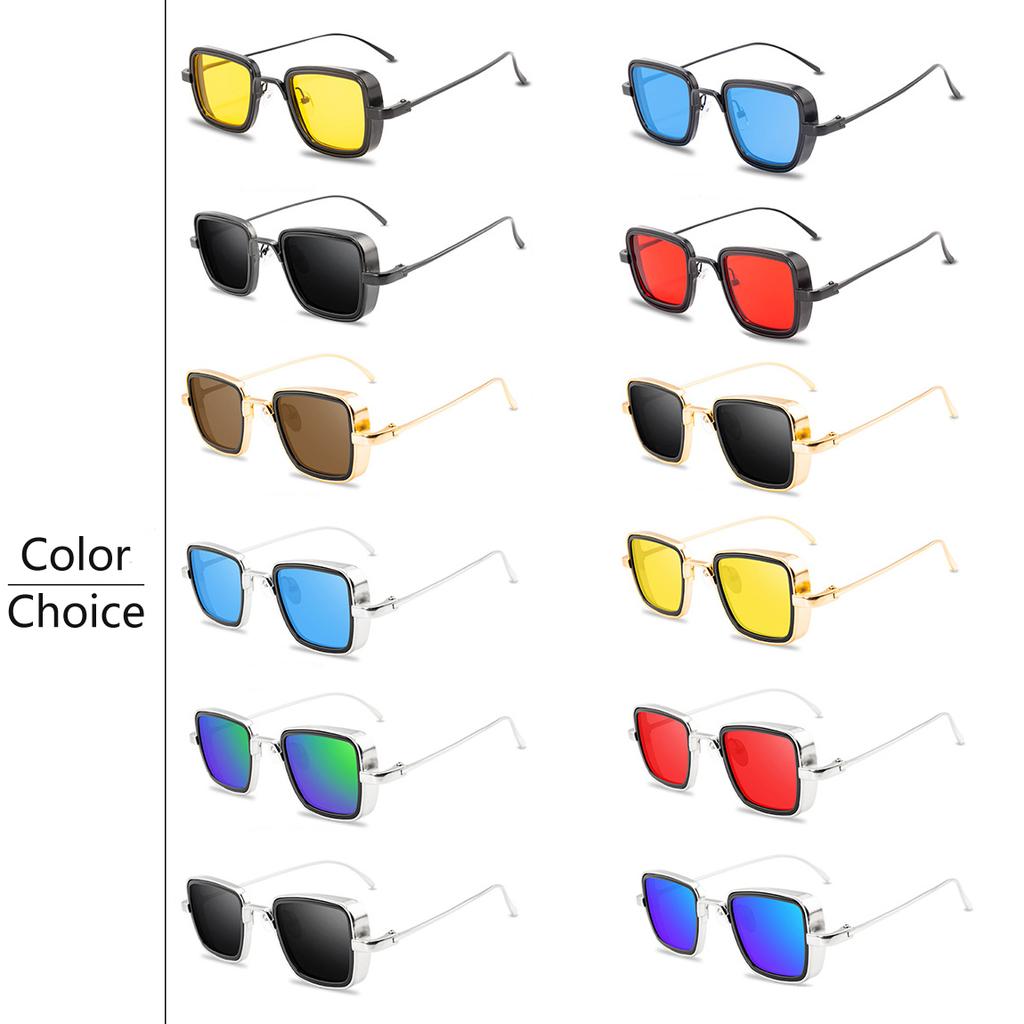 Eyewear Eyeglasses Glasses UV400 Steampunk Sunglasses Unisex Square Women Men Vintage  Accessories