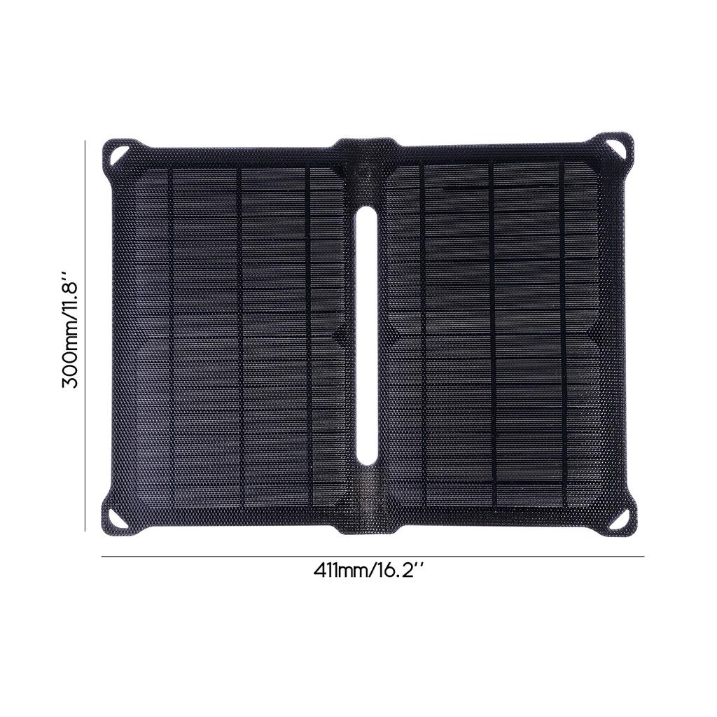 Outdoor Sunpower Foldable Solar Panels Portable Solar Charger 2 USB Port for Phone Traveling Camping Hiking Black 100W 5V
