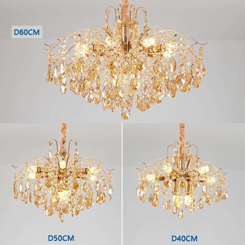 Crystal ceiling chandelier luxury E14 LED light indoor light modern lobby decoration dining table light ceiling chandelier