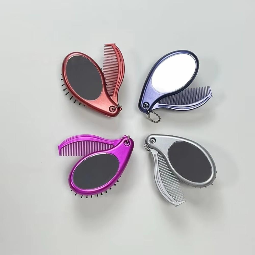 3-in-1 Foldable Hair Comb Mirror Foldable Air Cushion Comb Fashion Massage Comb