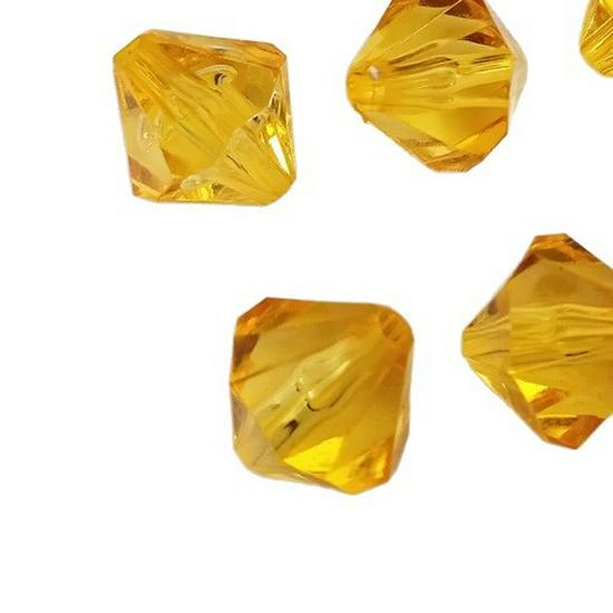 Acrylic Transparent 14mm Double-Pointed Rhombus Imitation Crystal Beads for DIY Jewelry Accessories and Colored Door Curtains