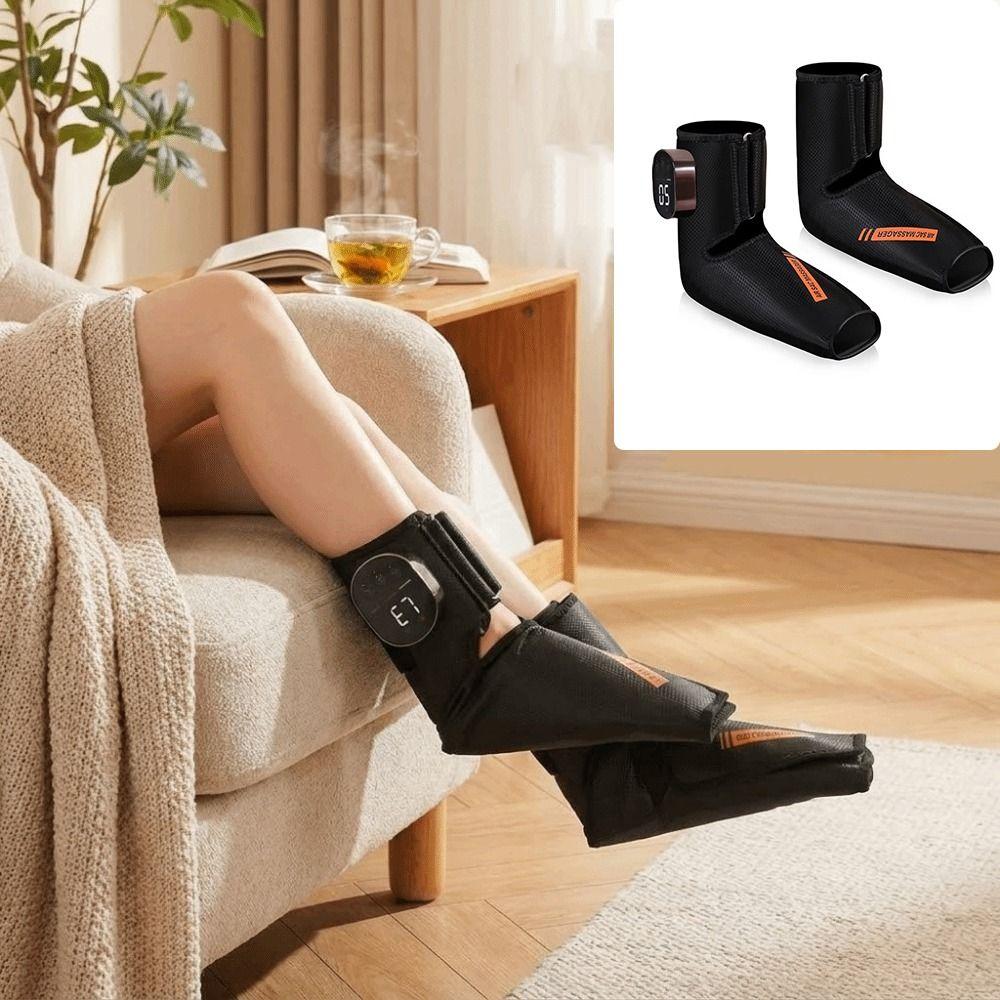 1 Paar Doppelflächen-Airbag-Knöchelmassagegerät Heizfunktion Fußschutz-Orthese Sprunggelenkstütze
